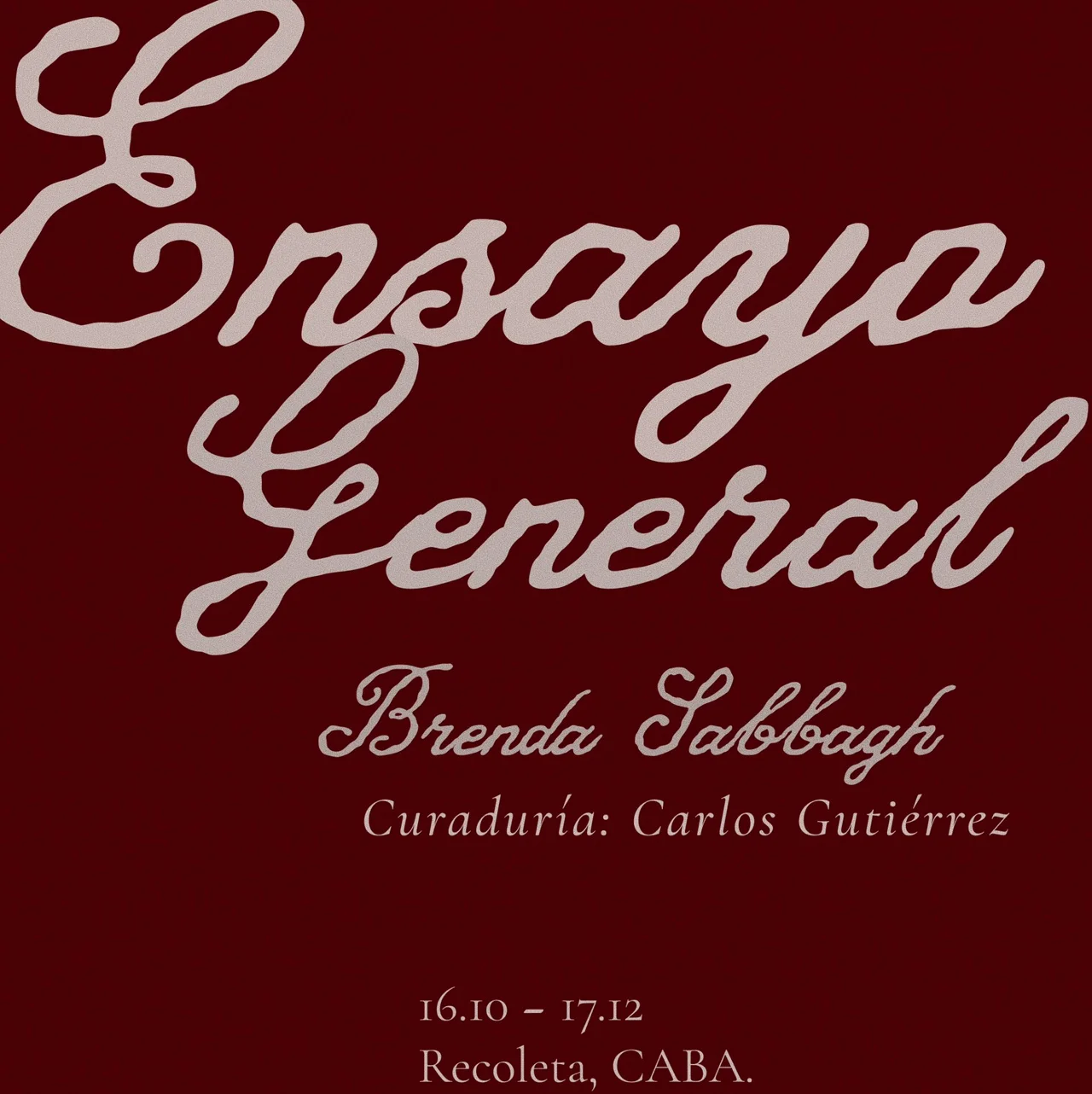 Ensayo General | Brenda Sabbagh